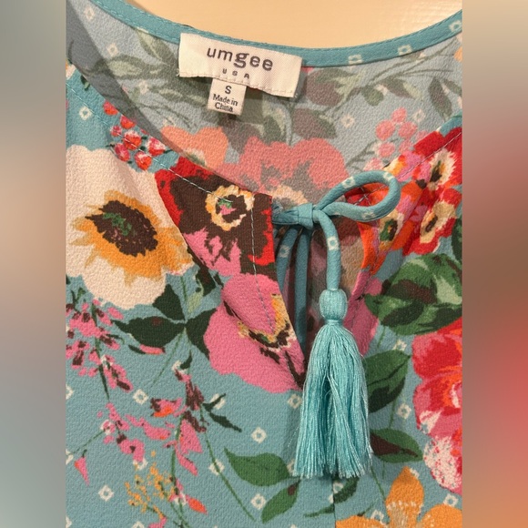 Umgee Daydream Believer Berry Mix Multi Print Boho Tunic Dress - Picture 4 of 7